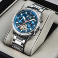 Men's Hollow-Dial Watch | Steel & Leather Styles