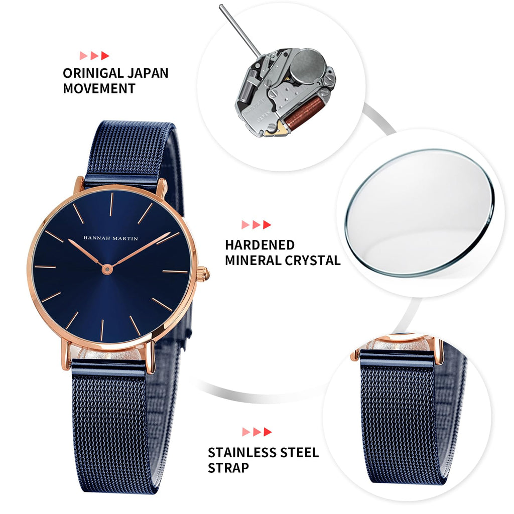 Hannah Martin Women's 36mm Minimalist Watch