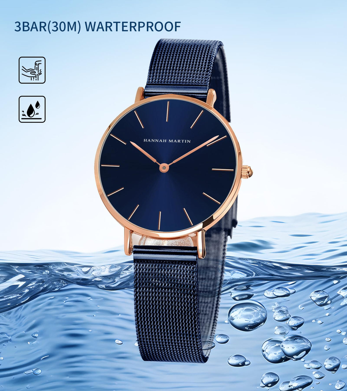 Hannah Martin Women's 36mm Minimalist Watch