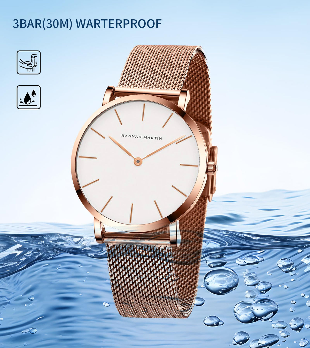 Hannah Martin Women's 36mm Minimalist Watch