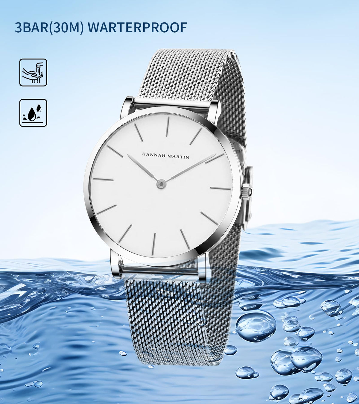 Hannah Martin Women's 36mm Minimalist Watch