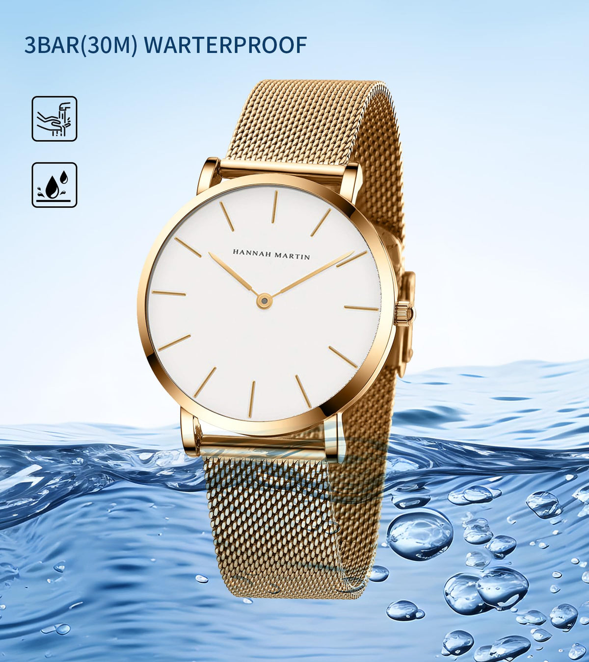 Hannah Martin Women's 36mm Minimalist Watch