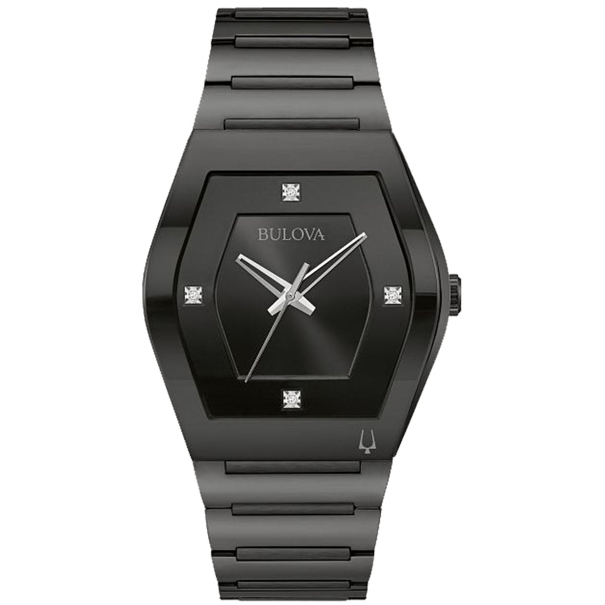 Bulova Gemini Women's Black Dial Steel Watch | 98D177