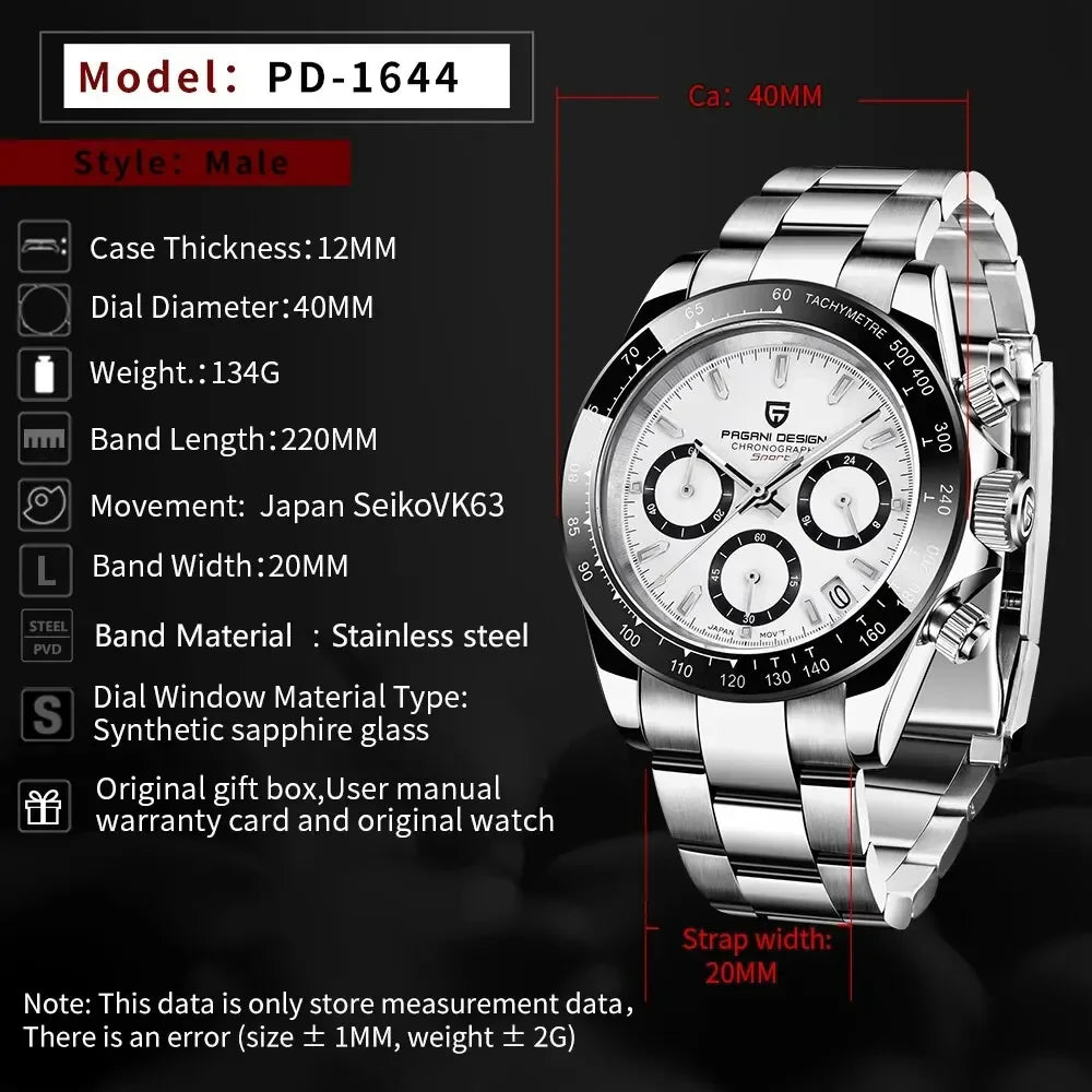PAGANI DESIGN PD-1644 Men's Quartz Chronograph Watch