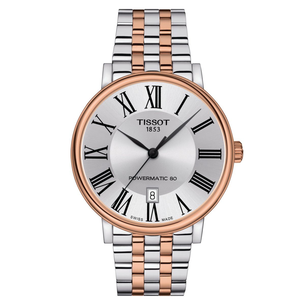 Tissot Carson Premium Powermatic 80 Men's 40mm Watch | Steel & Rose Gold