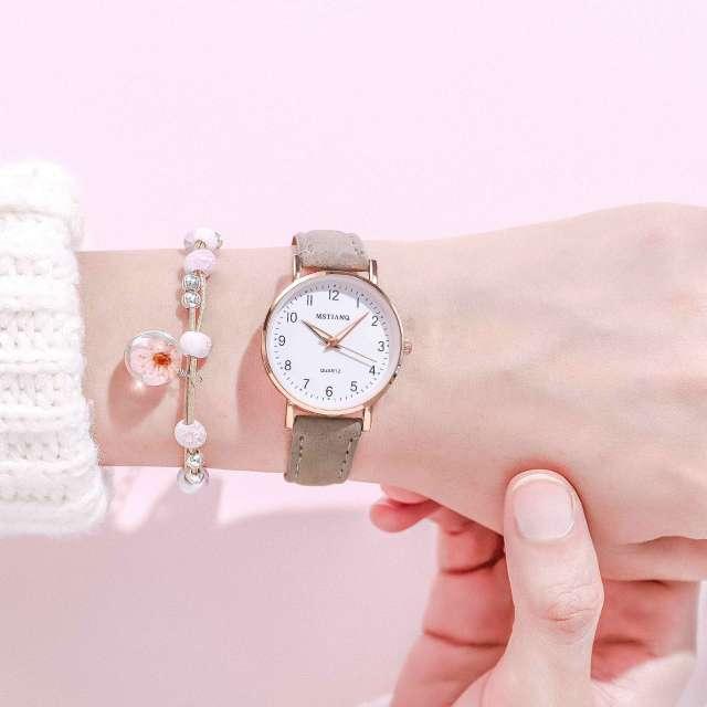 STEVVEX Women's 30mm Quartz Leather-Strap Watch | STGD278NTE