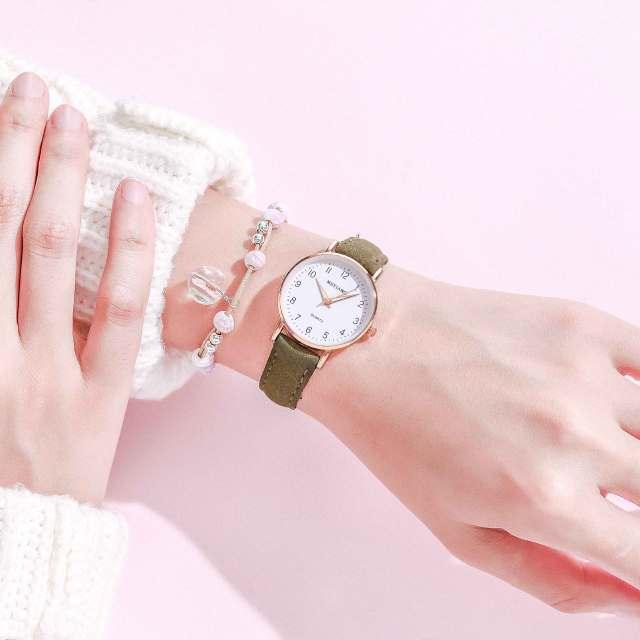 STEVVEX Women's 30mm Quartz Leather-Strap Watch | STGD278NTE