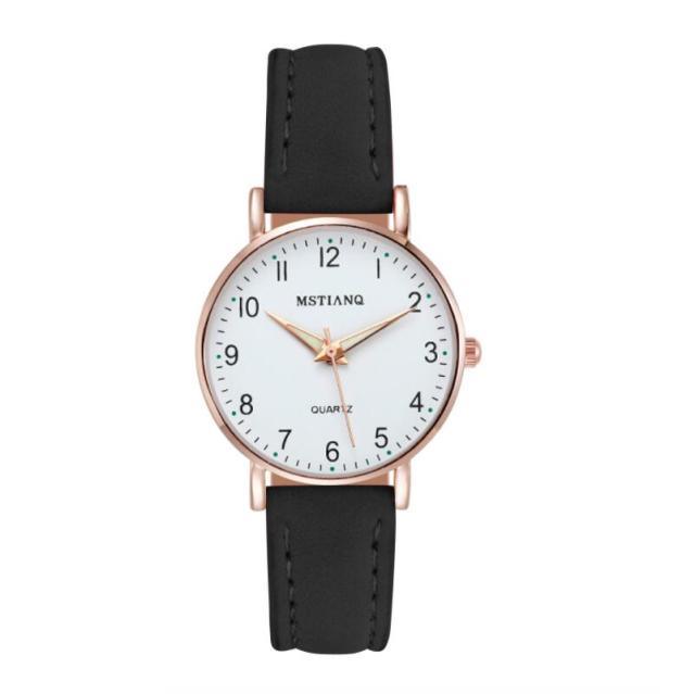 STEVVEX Women's 30mm Quartz Leather-Strap Watch | STGD278NTE
