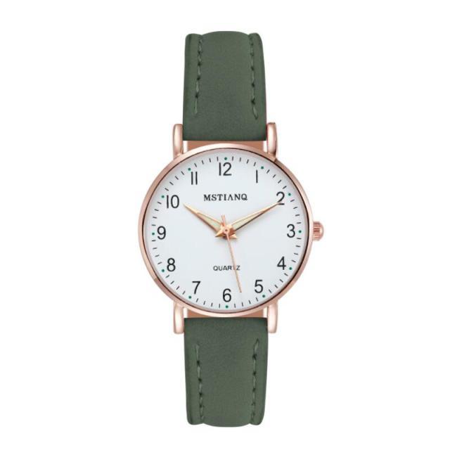 STEVVEX Women's 30mm Quartz Leather-Strap Watch | STGD278NTE