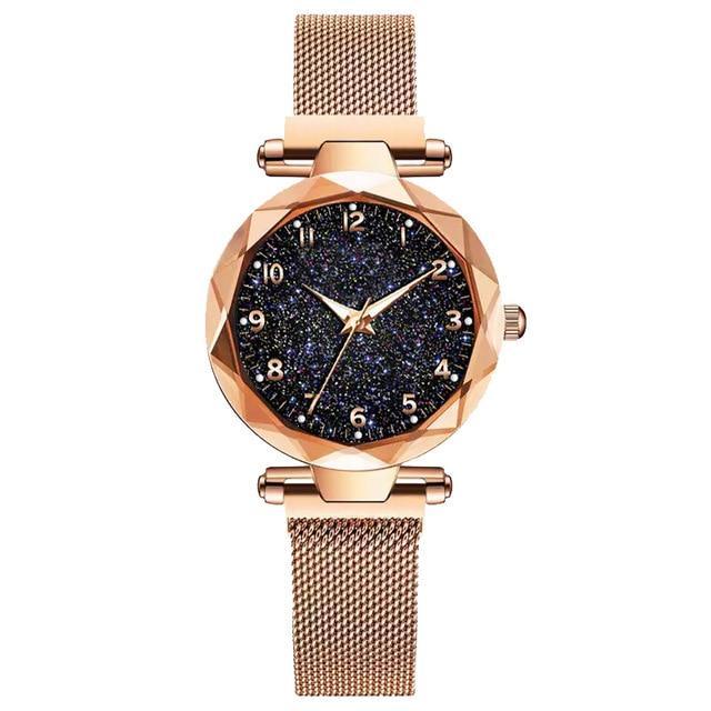STEVVEX Women's 33mm Starry Sky Quartz Watch | Magnetic Clasp