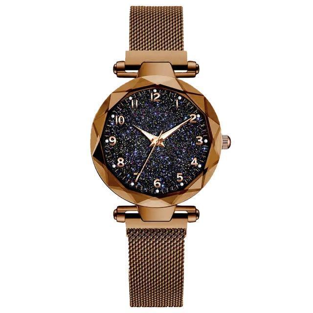 STEVVEX Women's 33mm Starry Sky Quartz Watch | Magnetic Clasp