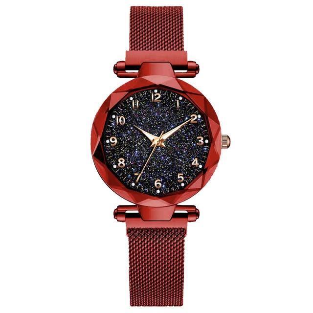 STEVVEX Women's 33mm Starry Sky Quartz Watch | Magnetic Clasp