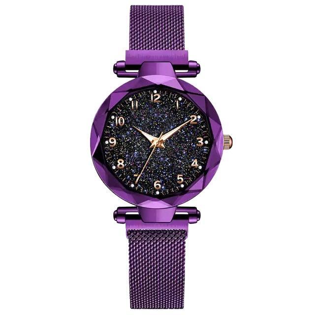 STEVVEX Women's 33mm Starry Sky Quartz Watch | Magnetic Clasp
