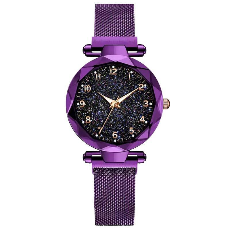 STEVVEX Women's 33mm Starry Sky Quartz Watch | Magnetic Clasp