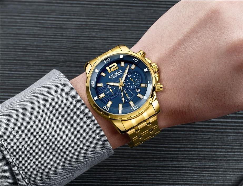 STEVVEX Men's 46mm Quartz Chronograph Watch | ST858DEDNUY4