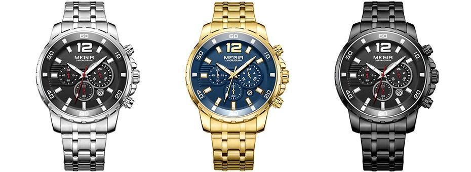 STEVVEX Men's 46mm Quartz Chronograph Watch | ST858DEDNUY4