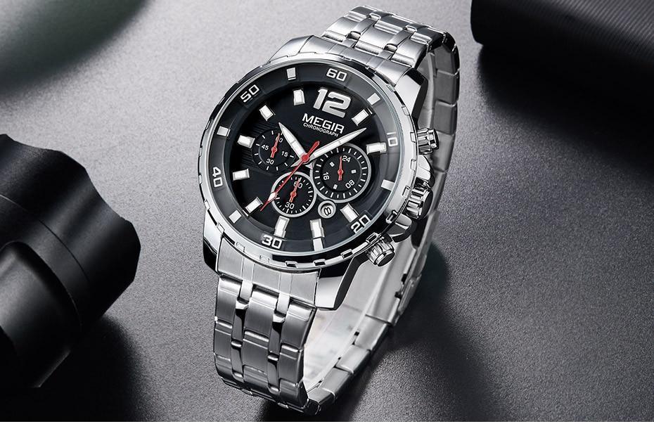 STEVVEX Men's 46mm Quartz Chronograph Watch | ST858DEDNUY4
