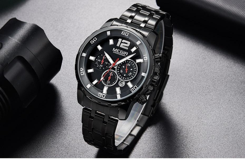 STEVVEX Men's 46mm Quartz Chronograph Watch | ST858DEDNUY4