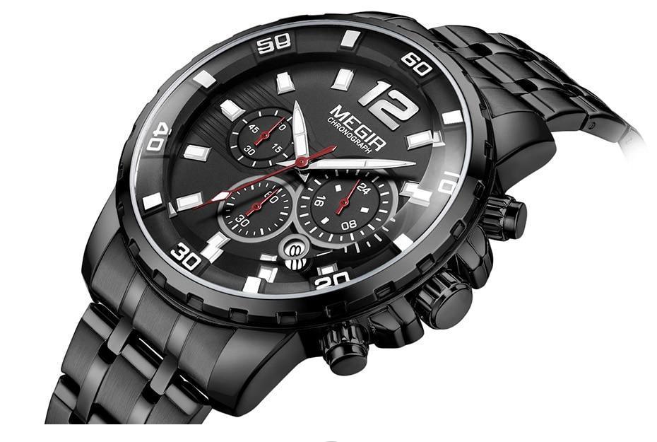 STEVVEX Men's 46mm Quartz Chronograph Watch | ST858DEDNUY4