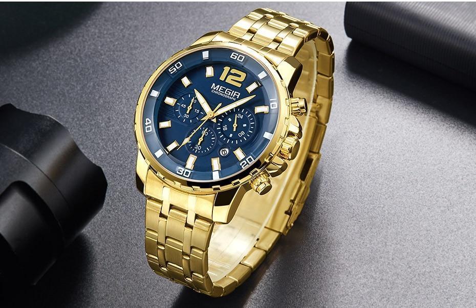 STEVVEX Men's 46mm Quartz Chronograph Watch | ST858DEDNUY4