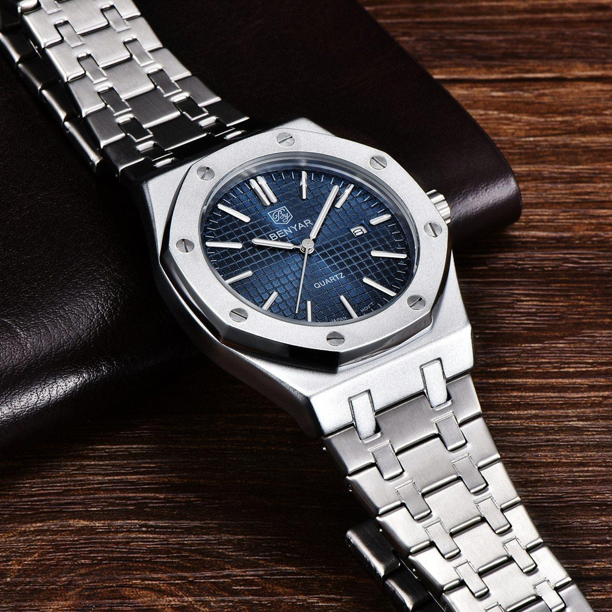 STEVVEX Men's 42mm Quartz Bracelet Watch | ST522KNR25