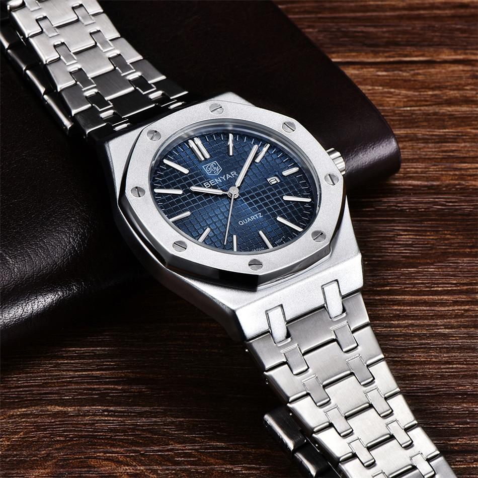 STEVVEX Men's 42mm Quartz Bracelet Watch | ST522KNR25