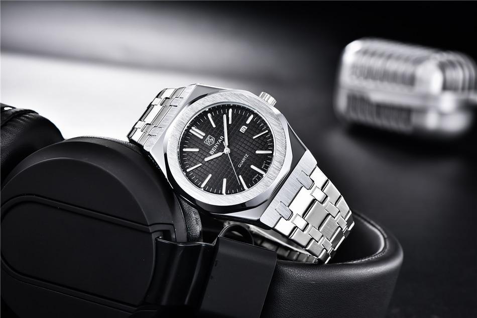 STEVVEX Men's 42mm Quartz Bracelet Watch | ST522KNR25