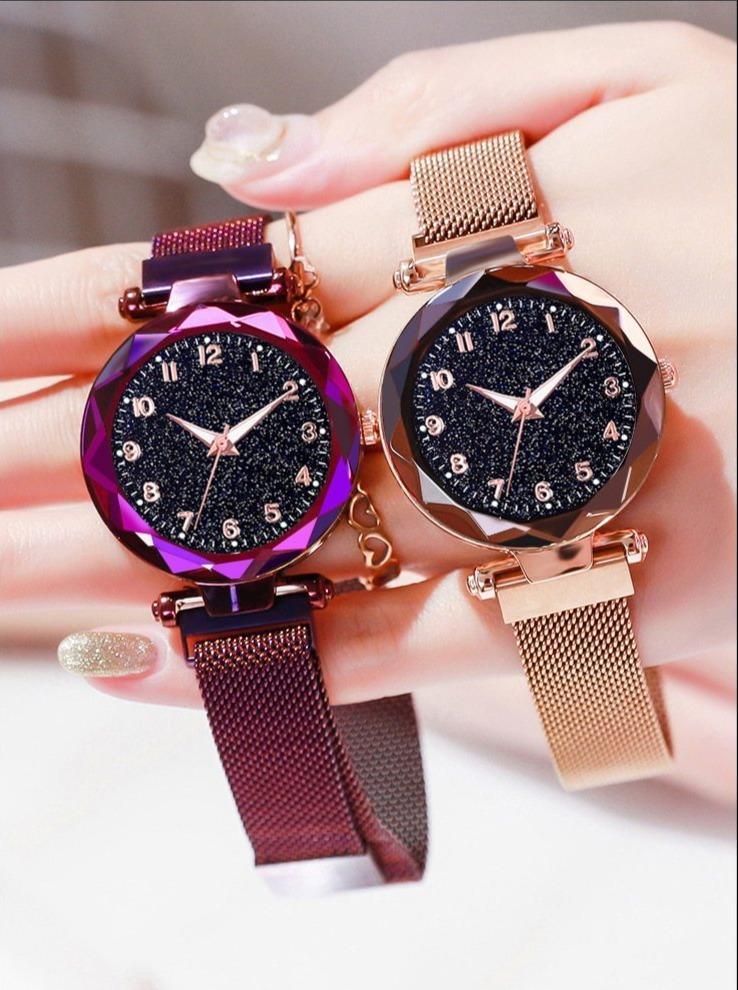 STEVVEX Women's 33mm Starry Sky Quartz Watch | Magnetic Clasp